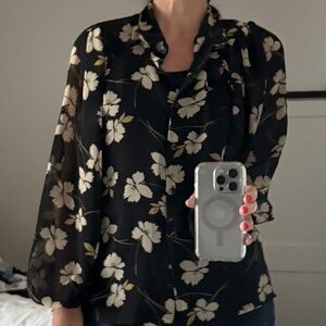 Black Cabi Floral Blouse.